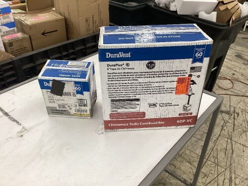 DuraVent Chimney Cap & DVL 6 in. Adapter/Damper Section - Lot 407
