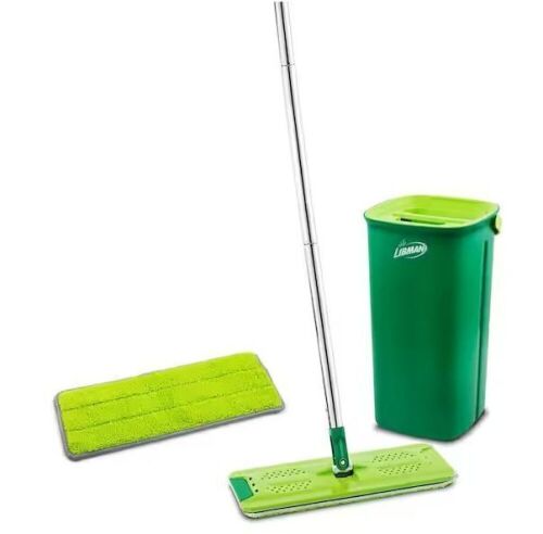 Libman Rinse 'N Wring Microfiber Flat Mop and Bucket System with Extra Refill Pad  - Lot 519