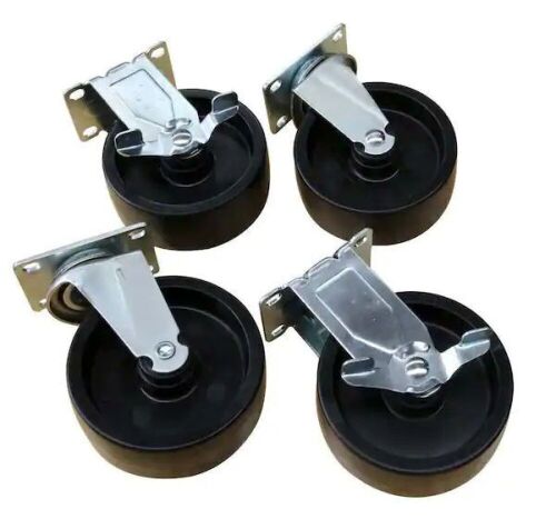 Husky 5 in. Caster Kit for Ready-to-Assemble Steel Garage Base Cabinets  - Lot 556