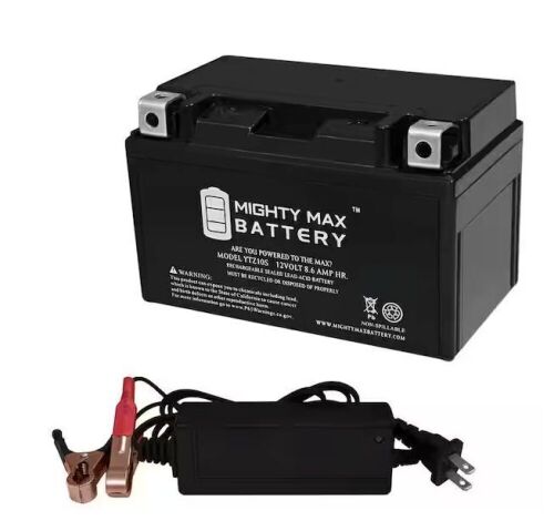 Mighty Max YTZ10S Replacement Battery for UltaMax ETZ10S + 12V 2Amp Charger  - Lot 685