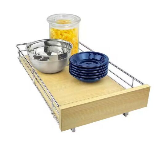 Slide Out Wood Cabinet Organizer, 11 in. x 21 in. - Lot 695