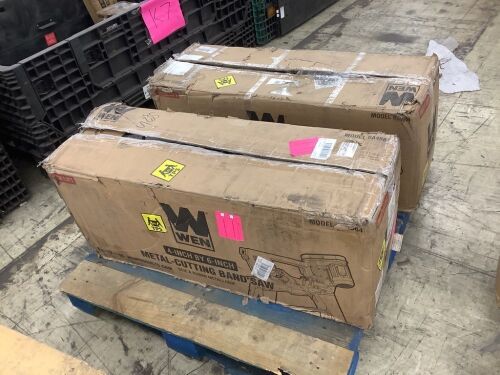 Lot of (2) WEN BA4664 4-by-6-Inch Metal-Cutting Band Saw with Stand - Lot 91