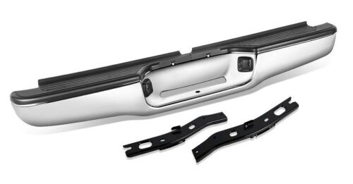 Rear Step Bumper Assembly For 1995-2004 Toyota Tacoma w/ License Lights Chrome - Lot 165