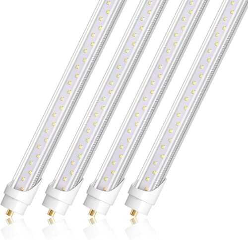 Barrina 8' LED Tube Lights 44W 5500LM 6500K, 4 Pack  - Lot 507