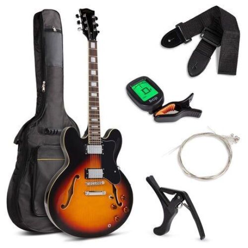 All-inclusive Semi-hollow Body Electric Guitar Set  - Lot 642