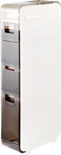 Narrow Plastic Bathroom Floor Cabinet  - Lot 690