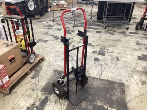 Milwaukee 800 lbs. Capacity 2-in-1 Convertible Hand Truck - 1 Tire Off Bead   - Lot 634