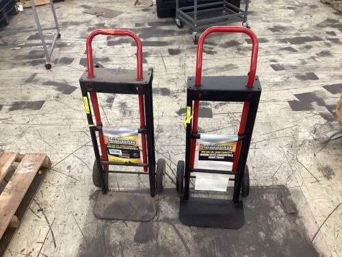 Lot of (2) Milwaukee Convertible Hand Truck - 1 Missing Cotter Pin, 1 Has Broken Wheel  - Lot 732