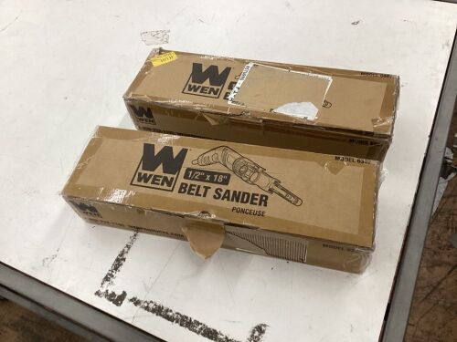 Lot of (2) WEN 6307 Variable Speed Detailing File Sander with 1/2-by-18-Inch Belt - Lot 754