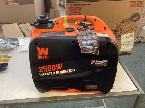 WEN DF250iX Super Quiet 2500-Watt Portable Dual Fuel Inverter Generator with Fuel Shut-Off and CO Sensor - Lot 384