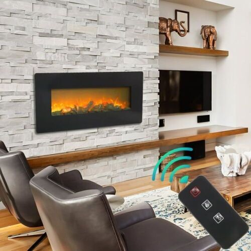 42 Inch 1400W Wall Hanging Electric Fireplace - Lot 392