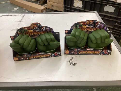 Lot of (2) Marvel Avengers Hulk Fist Gloves  - Lot 628