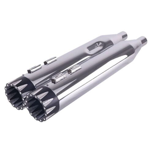 Sharkroad 4.5” Chrome Slip On Mufflers Exhaust for Harley Touring 1995-2016 Pro-Baffle - Lot 374