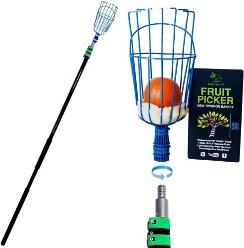 EVERSPROUT Telescoping Extension Pole Fruit Picker  - Lot 582