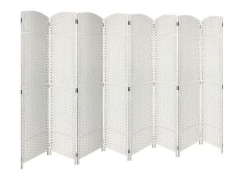 Sorbus White 8 Panel 6 ft. Tall Double Hinged Foldable Panel Room Divider  - Lot 335