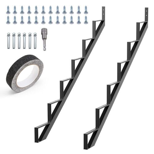Doniks Steel Stair Step Riser 6 Step for Deck Height 49.4 Inches - Lot 462