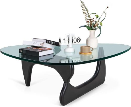 Noguchi Style Triangle Glass Coffee Table - Lot 53