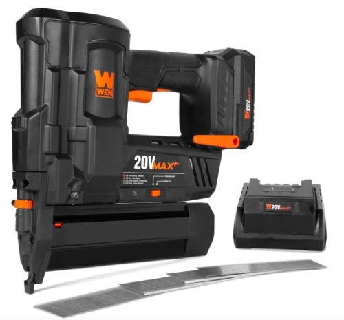 WEN 20512 20V Max Cordless 18-Gauge Brad Nailer with 2.0Ah Battery and Charger - Lot 102