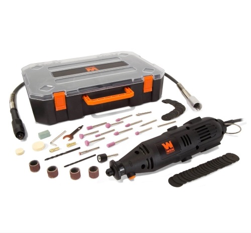 WEN 23103 1-Amp Variable Speed Rotary Tool with 100+ Accessories, Carrying Case and Flex Shaft - Lot 163