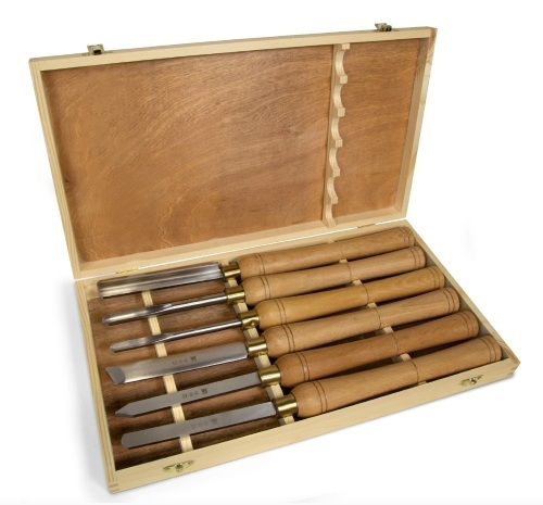 WEN CH11 6-Piece Artisan Chisel Set with 6-Inch High-Speed Steel Blades and 10-Inch England Beech Handles - Lot 213
