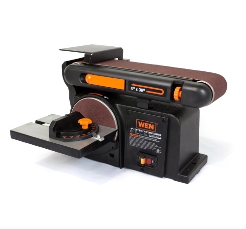 WEN 6502T 4.3-Amp 4 x 36 in. Belt and 6 in. Disc Sander with Cast Iron Base - Lot 243