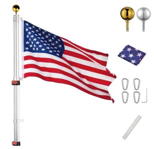 Yescom 25ft Telescopic Aluminum Flag Pole 16 Gauge - Lot 130