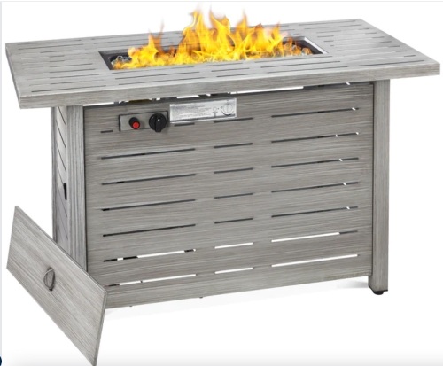 50,000 BTU Steel Propane Gas Fire Pit w/ Auto Ignition - 42in - Lot 70