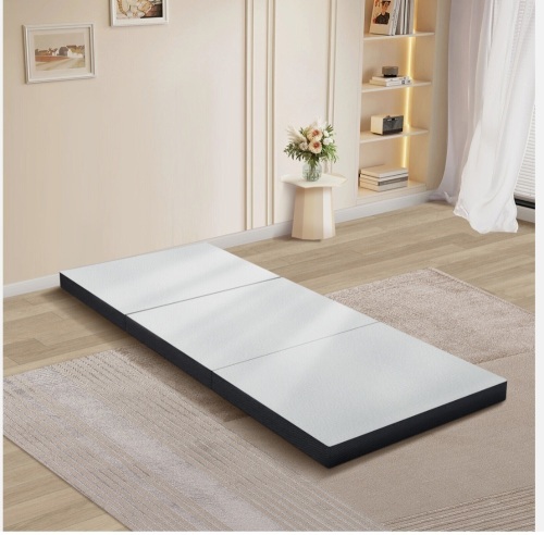 3 inch Folding Mattress Tri Fold Memory Foam Mattress Topper Portable Mattress - Lot 279