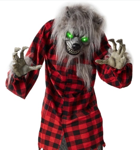 Howling Hudson Standing Animatronic Werewolf w/ Sounds, LED Eyes - 5ft - Lot 339