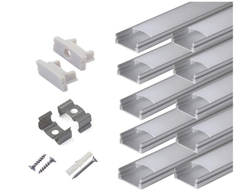 10-Pack 6.6ft/ 2Meter U Shape LED Aluminum Channel System - Lot 373