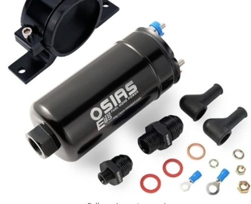 External Fuel Pump EFI 380LH 1000HP High Flow 12V 145psi Universal Solid Petrol Fit for AN10 Inlet / AN8 Outlet + Bracket E85 Compliant Bosch 044 style - Lot 104
