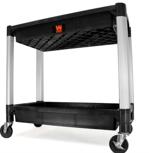WEN 73162 Two-Tray 300-Pound Capacity Double Decker Service and Utility Cart - Lot 139