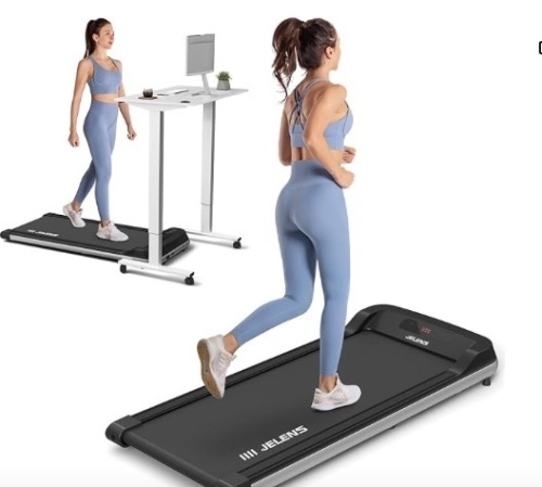 Walking Pad 2 in 1 Treadmill for Walking and Jogging, Under Desk Treadmill for Home Office with Remote Control, 2.5HP Portable Walking Treadmill, Desk Treadmill in LED Display - Lot 156
