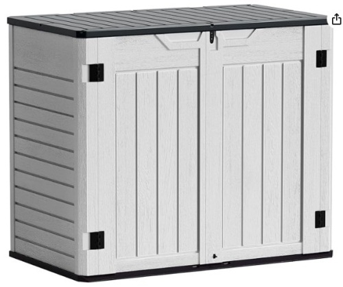 Outdoor Horizontal Resin Storage Sheds 34 Cu. Ft. Weather Resistant Resin Tool Shed - Lot 255