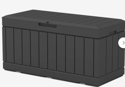 Patiowell 46.4-in L x 20.8-in 82-Gallons Black Plastic Deck Box - Lot 180