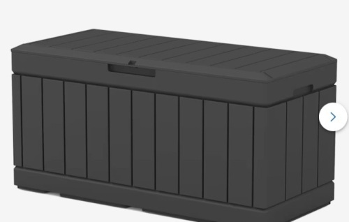 82-Gallons Black Plastic Deck Box - Lot 264
