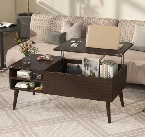 Furmax 39 Inch Wood Lift Top Coffee Table  - Lot 266