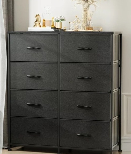 8 Drawer Dresser Tall Fabric Drawers  - Lot 267