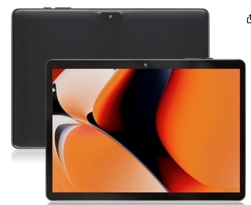 SGIN 10.1 Inch Tablets, Android 12 Tablet, 2GB RAM 64GB ROM, Quad-Core Processor, 5000mah, 2+5MP Camera, WiFi, IPS HD Touch Screen, Black - Lot 378