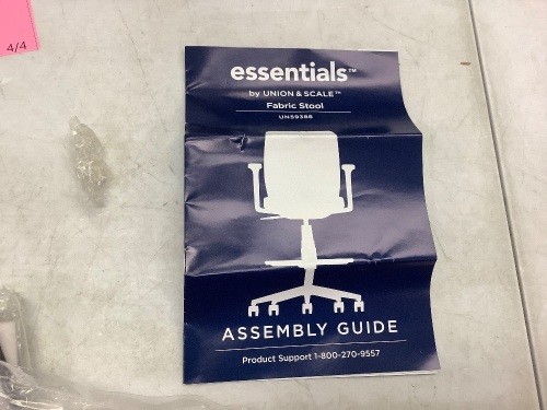 Union & Scale™ Essentials Fabric Drafting Stool, Black (UN59388) - Lot 294