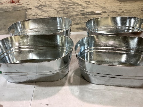 Set of 4 metal tubs - Lot 502