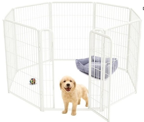 FXW Homeplus Dog Playpen Designed for Indoor Use, 40" Height for Large Dogs-white - Lot 538