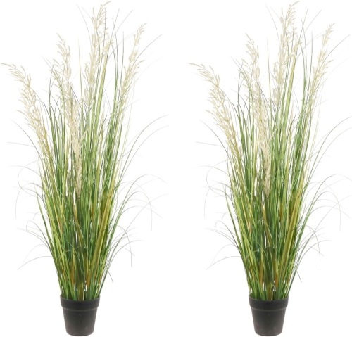 Artificial Plant 47in（2pack） Tall Artificial Grass Plant,Faux Plants Indoor Home Decorative Artificial Plants & Flowers in Pot Fake Plant, House Plant Indoor  - Lot 340
