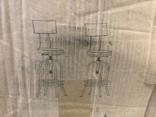 Set of 2 Bar Stools - Lot 3558