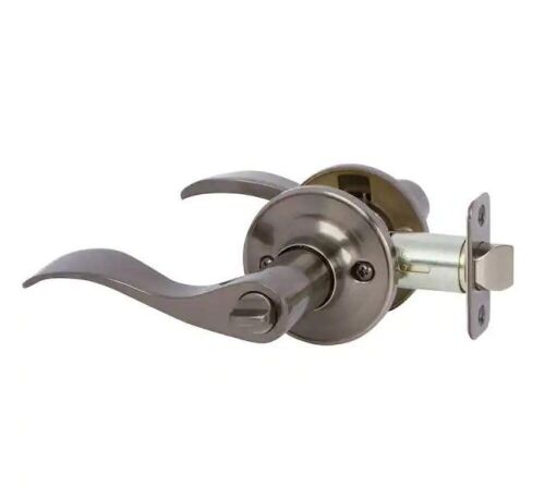 Lot of (3) Delaney Hardware Callan Bennett Antique Nickel Bed/Bath Door Handle  - Lot 568