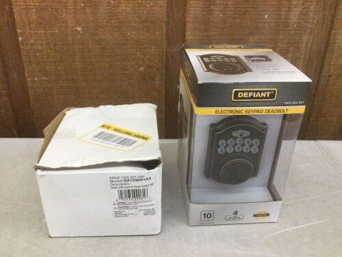 Lot of (2) Defiant Electronic Deadbolts  - Lot 608