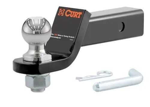 CURT Class 3 Loaded Trailer Hitch Ball Mount with 2 in. Ball, 2 in. Shank and 2 in. Drop. 7,500 lbs. Capacity  - Lot 238