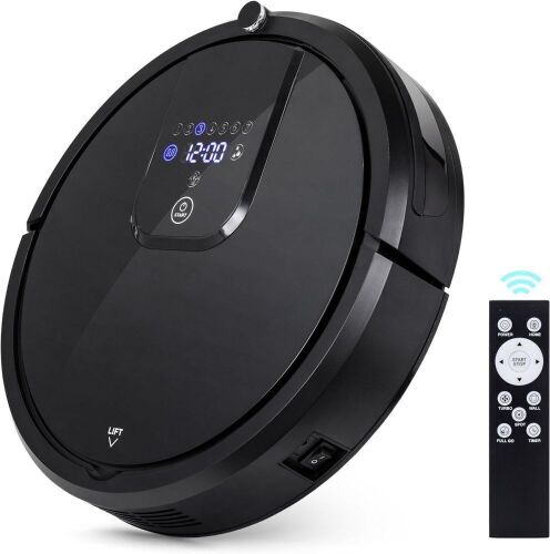 3-in-1 Powerful Low Noise Self Charging Smart Floor Cleaning Robot w/ 5 Cleaning Modes, Remote, Voice Control, Charging Base - Lot 150