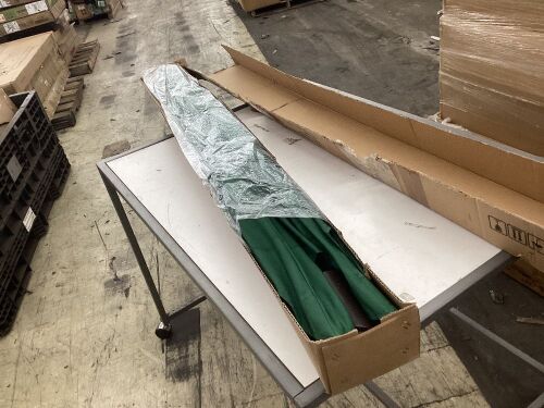 Forest Green Patio Market Umbrella 10 x 6.5'  - Lot 521