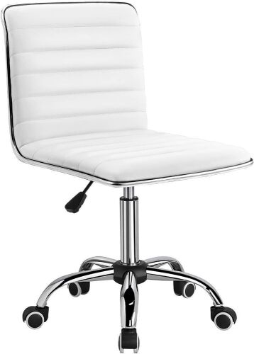 Low Back PU Leather Swivel Computer Desk Chair - Lot 441